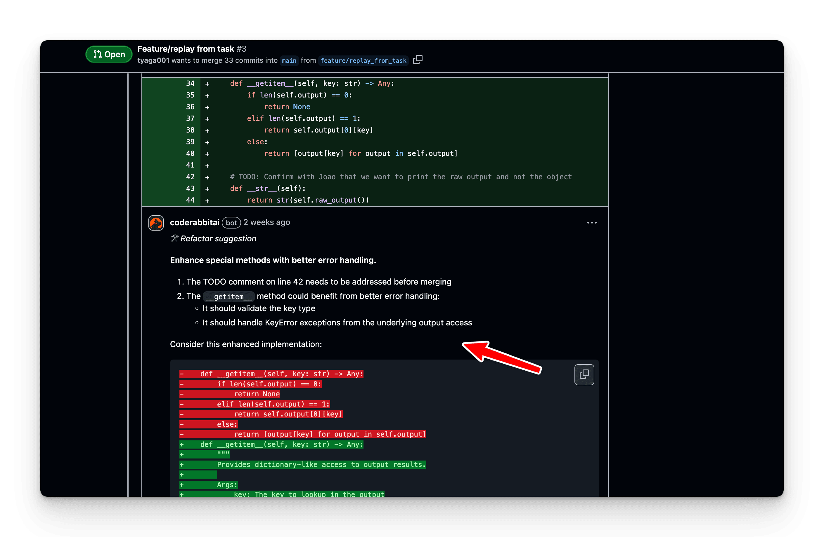 key findings from CodeRabbit's code review