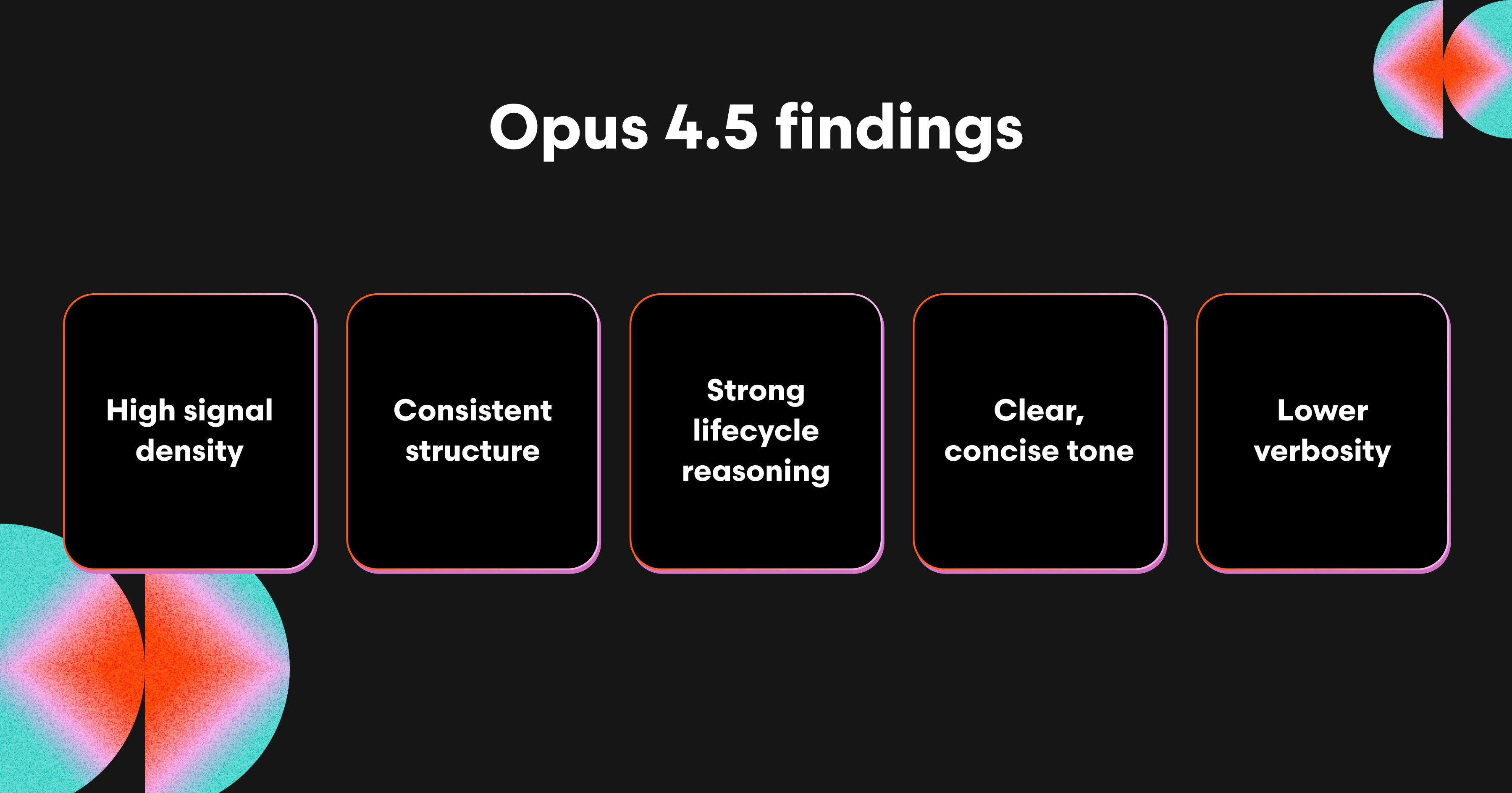 Opus 4.5 strengts and weaknesses