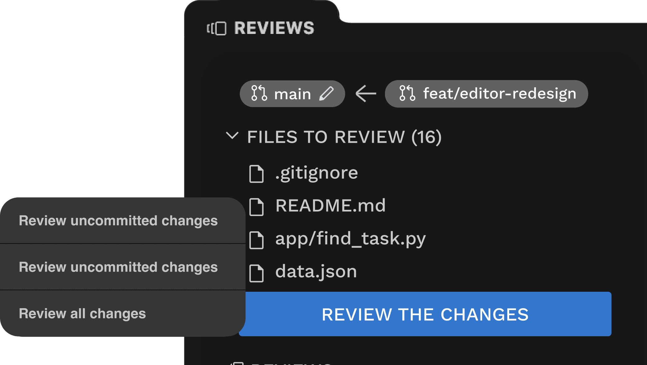 review committed and uncommitted changes