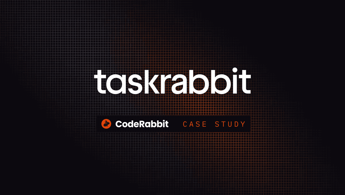 Taskrabbit logo with 'CodeRabbit CASE STUDY' text on a dark, textured background.